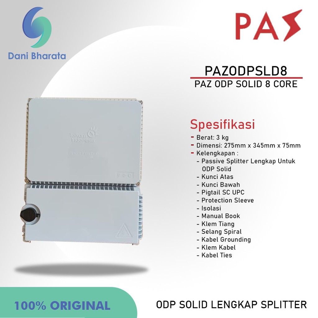 ODP Solid PAZ 8Core Optical Distribution Point Fiber Optic ODP