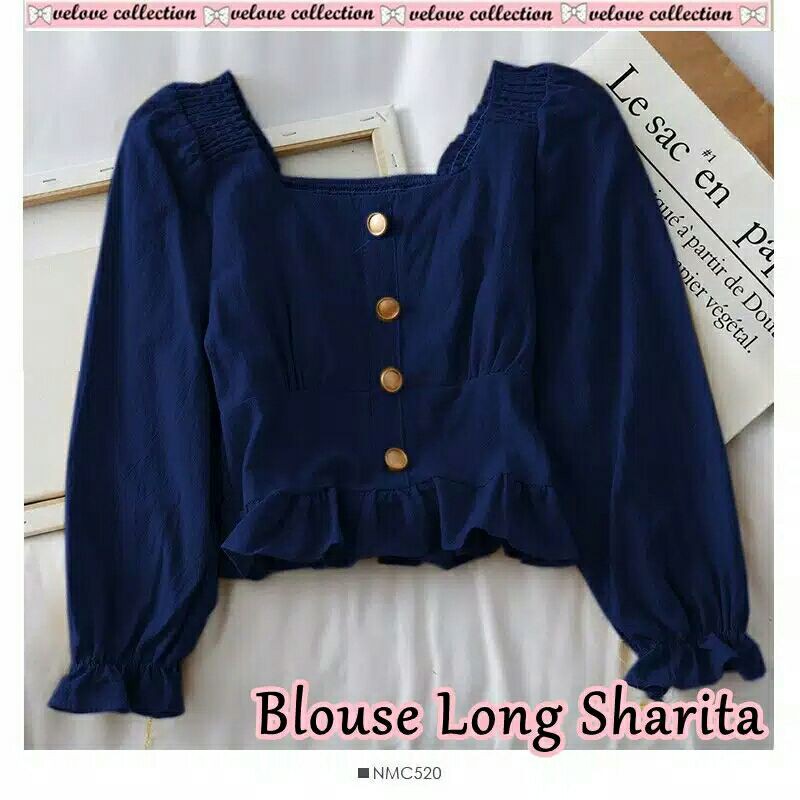 blouse long sharita fashion wanita kekinian