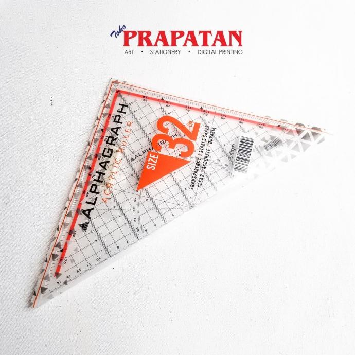 

PROMO Alphagraph Acrylic Ruler Penggaris Segitiga Pegangan 32cm 09