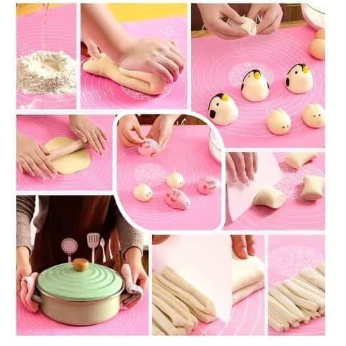 HS-0157 Alas Adonan Tepung &amp; Kue Silikon Anti Lengket - Baking Mat Silicone