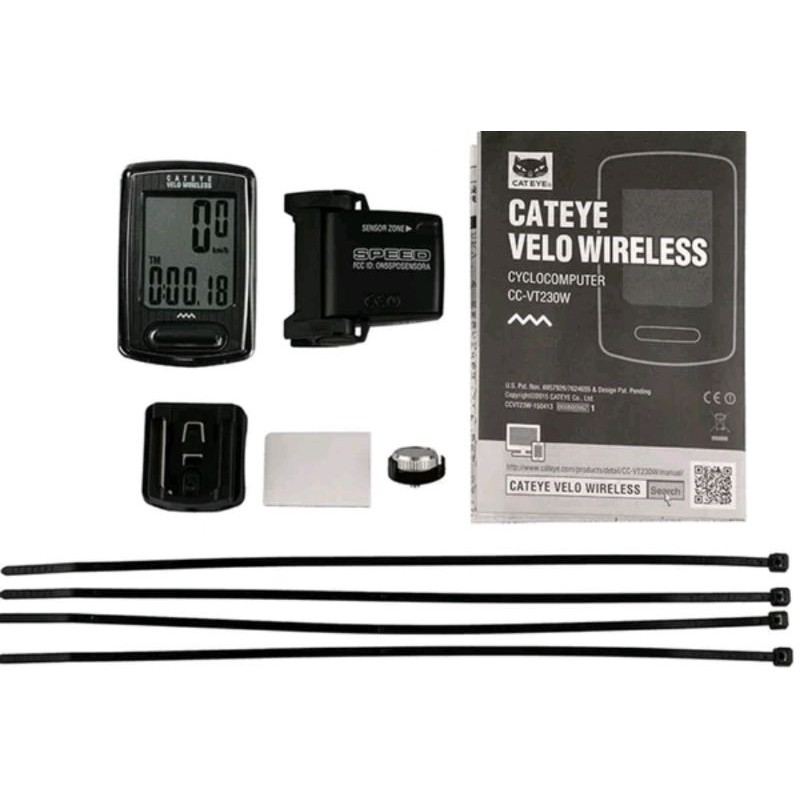 Speedometer sepeda cat eye CC- VT230W velo wireless. speedo computer  bike pengukur kecepatan