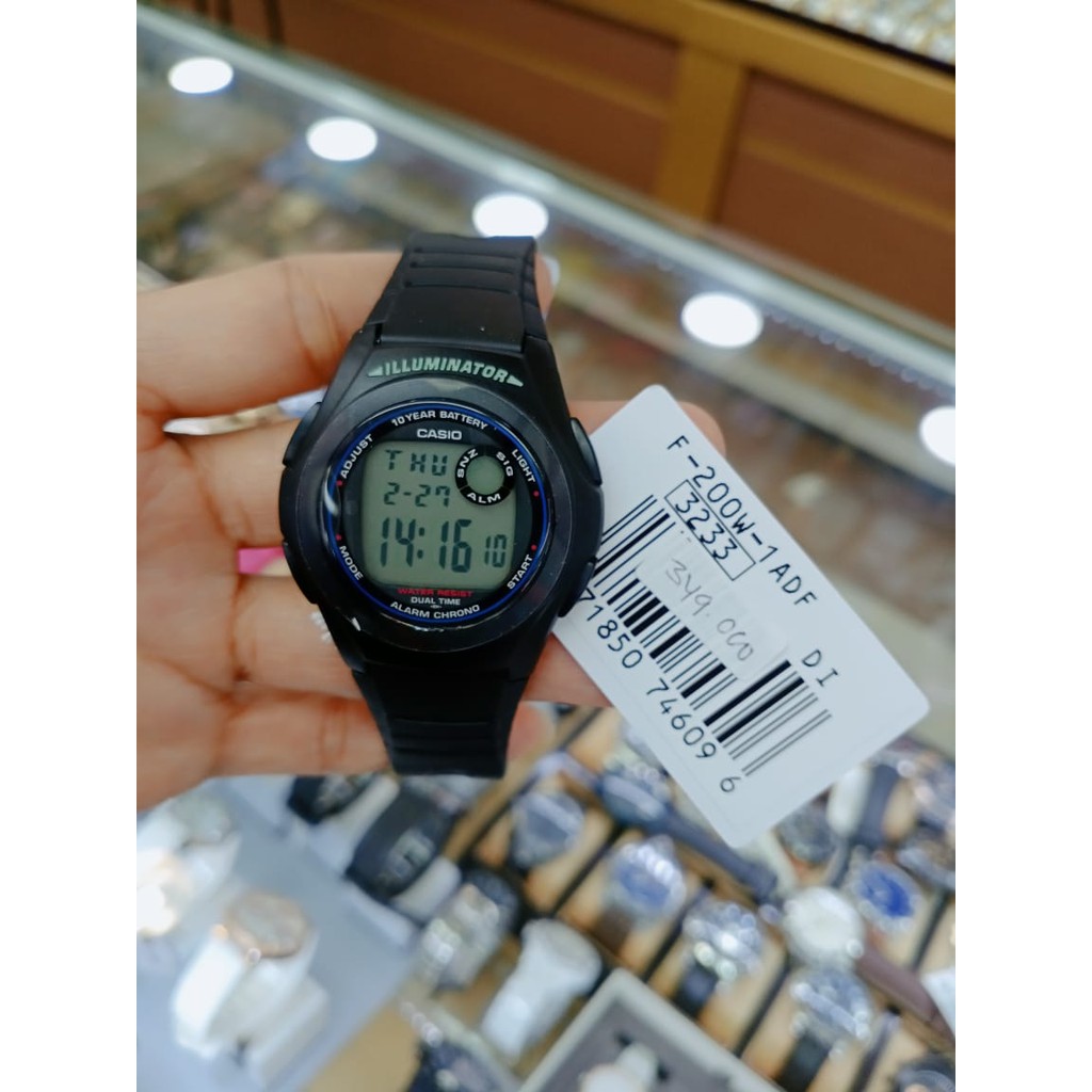 JAM TANGAN ORIGINAL CASIO F-200W-1ADF