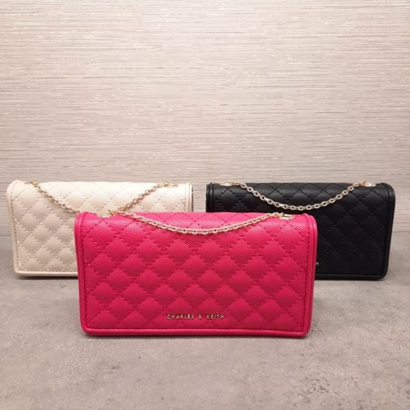 CK Quilted Pouch C1076 - Ck Wallet - Dompet wanita - Long Wallet