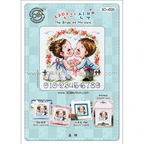 Paket DIY Craft Sulam Kristik Strimin Cross Stitch Sodastitch SO-4126 The Bride Of My Own