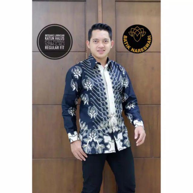 ( 1kg=4pcs) Modang Ori Nareswari Kemeja Batik Lengan Panjang Batik Solo Seragam Batik Kerja