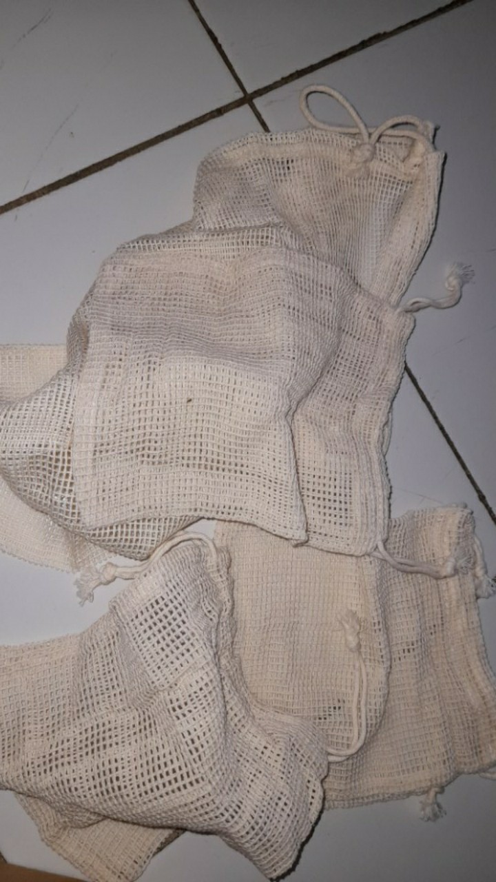 Cotton Pad Mesh Laundry Bag Soul  / Tempat Reusable Cotton Pads / Laundry Bag / Tas Jaring