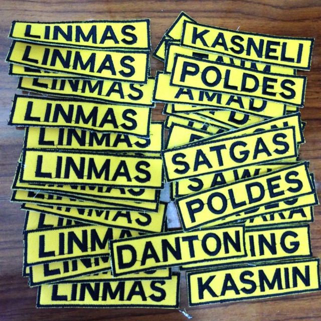 

NAME TAG/ papan nama LINMAS VVIP sehari jadi