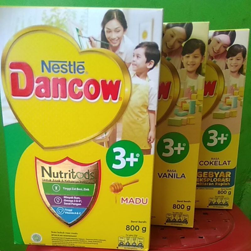 

Susu bubuk Nestle dencow denkow Dankow Dancow 3 Plus rasa Madu Vanilla coklat cokelat 800gr