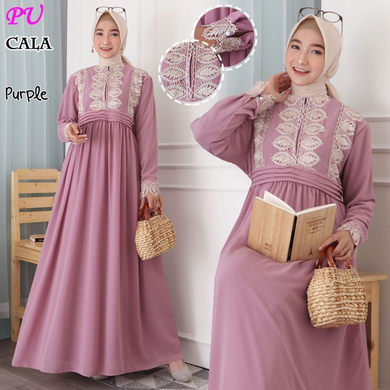 CALA Gamis pesta muslimah babydoll gaun walimatul wisuda akad