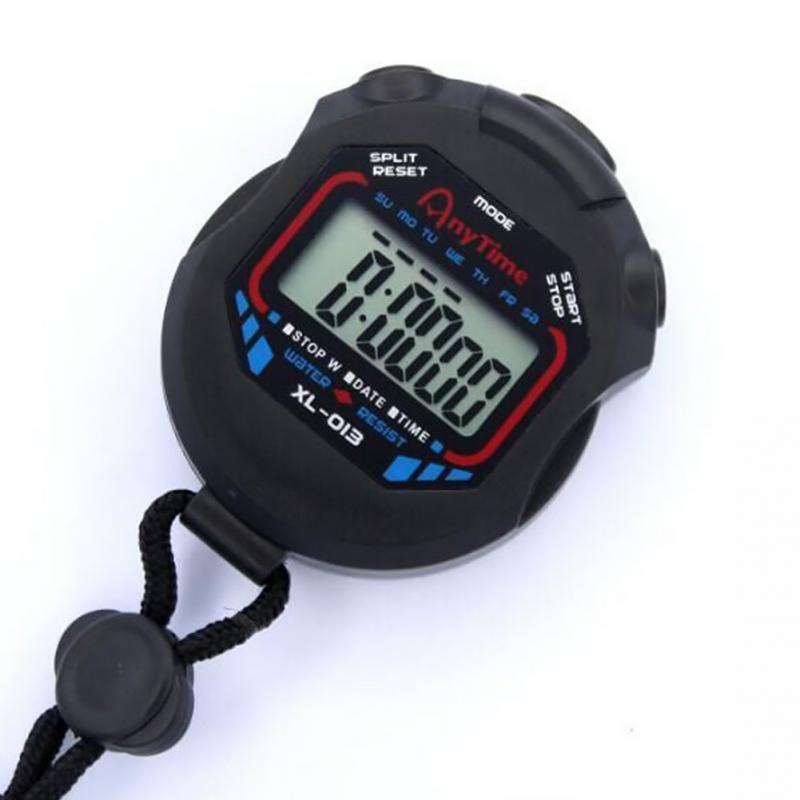 Classic Digital Professional Handheld LCD Chronograph Sports Stopwatch Timer Stop Watch with string OW