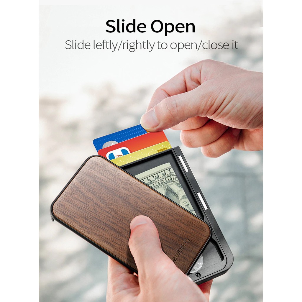 NEWBRING - ID Credit Card Holder Wallet Twist Model - Wood Material