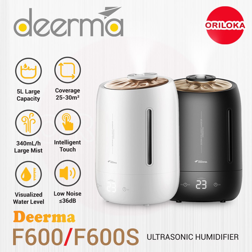 Deerma Air Humidifier DEM F600 5L Touch Screen - Pelembab Udara