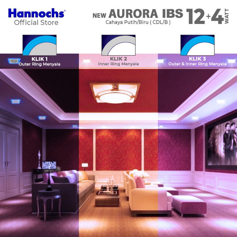 Lampu Downlight LED Aurora IBS Kotak Hannochs