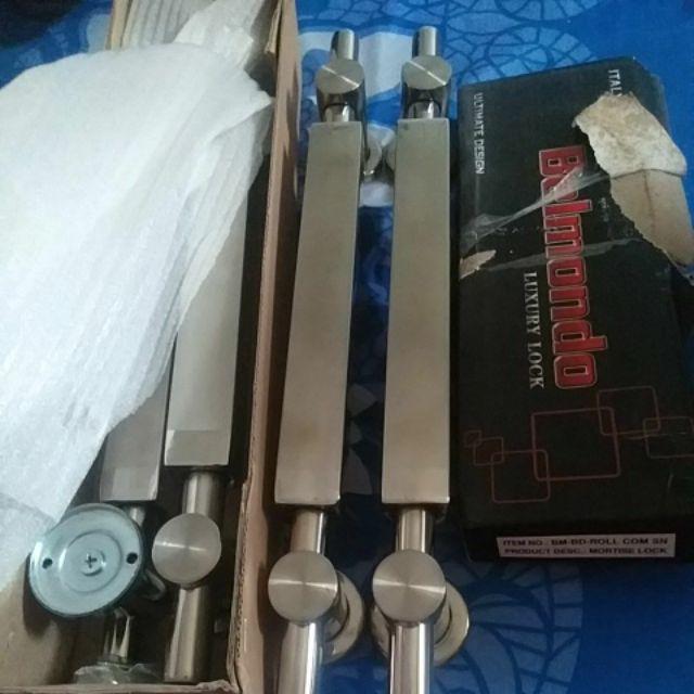 Handle Pintu Minimalis Stainless 2set+kunci