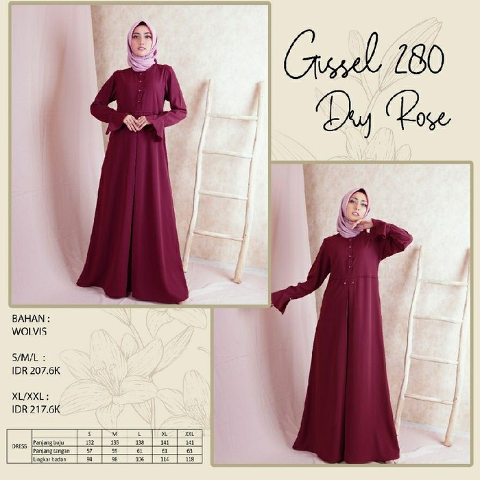 GAMIS GISSEL 280 SEPLY PREMIUM TERBARU / KUALITAS ORIGINAL BRAND PUSAT / TREN 2020