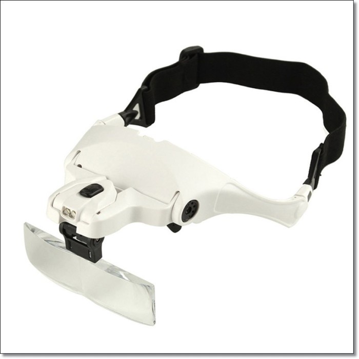 

Helm Kacamata Pembesar Reparasi Jam 5x Magnifier 2 LED - 9892B2 -