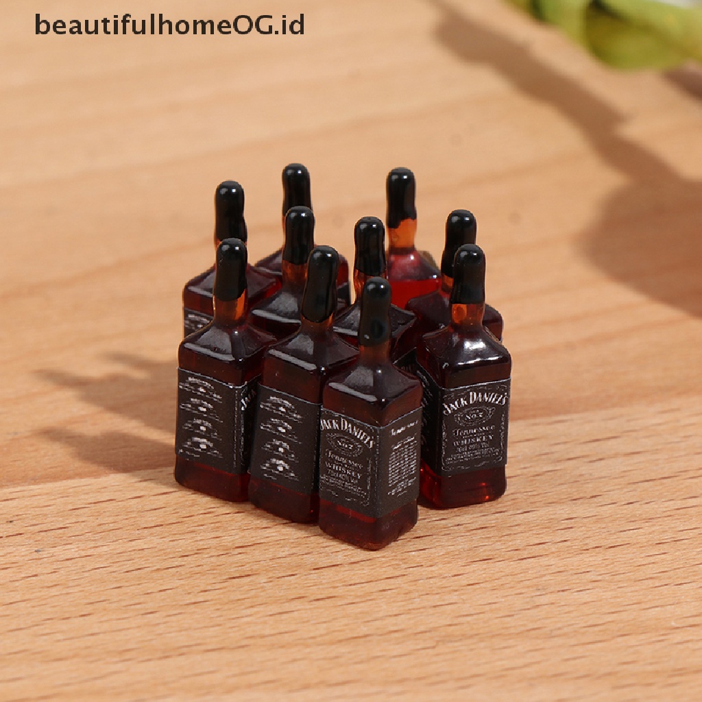 / Beautifulhomeog.id / 10Pcs Miniatur Botol Wine Aksesoris Rumah Boneka