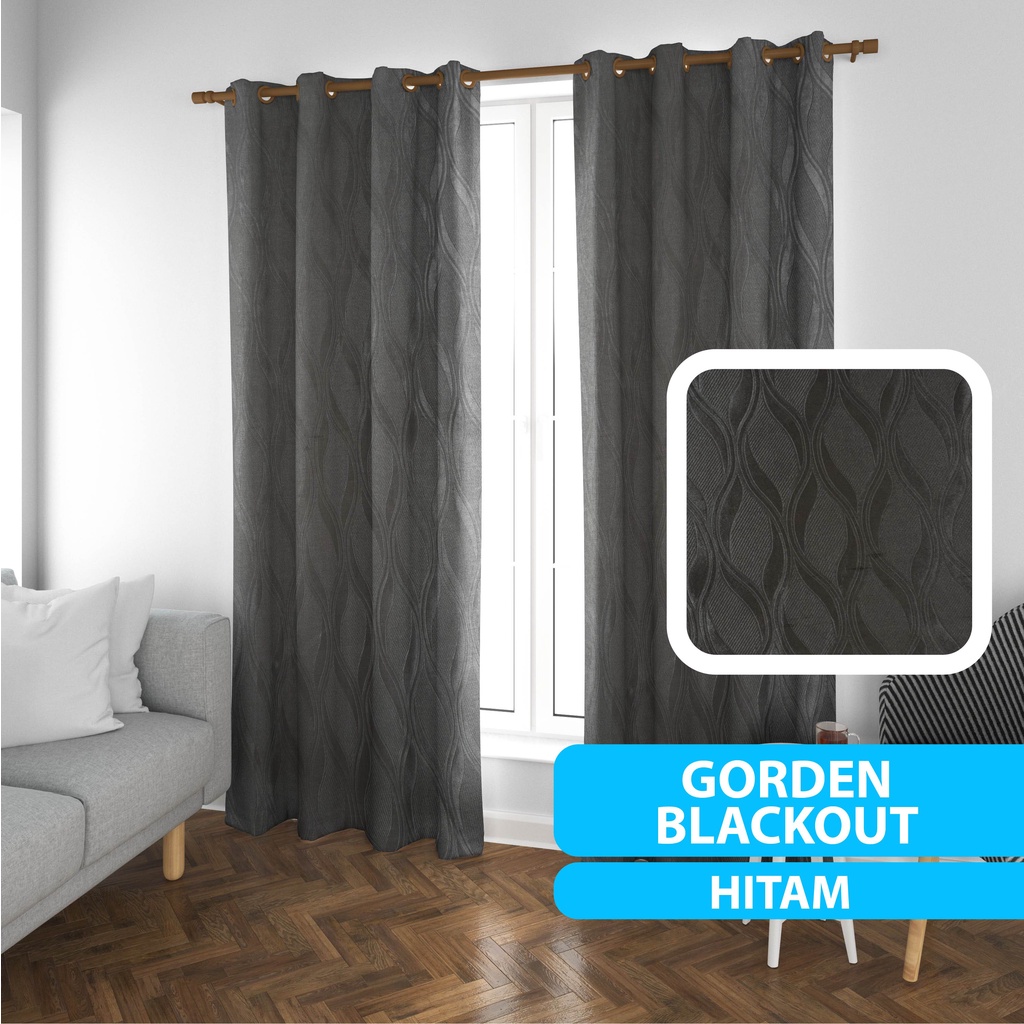 Gorden Blackout Import Mewah Coklat Tua 12 Lubang Lebar 135 Cm - Hordeng - Korden - Horden - Gordeng - Tirai - Gordyn - Curtain - Ordeng Jendela Polos Minimalis