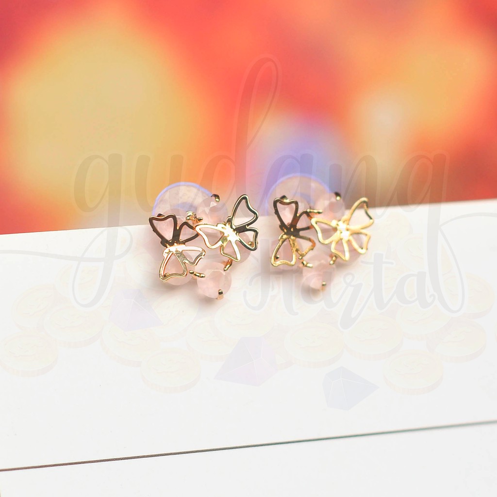 Anting Stud Pita Ribbon Simple Unik Lucu GH 203117