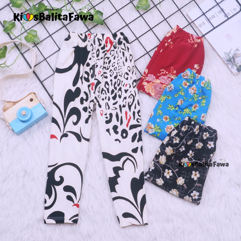 Legging Carlissa 3-4 Tahun / Celana Panjang Cewek Balita Fashion Kids Murah Leging Anak Perempuan