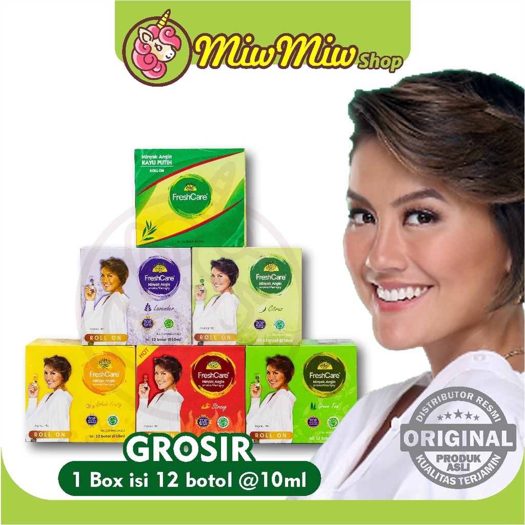 Fresh Care Roll On 1 Box/ Kotak isi 12 pcs. @ 10 ml (FreshCare Minyak Angin Aromatherapy)