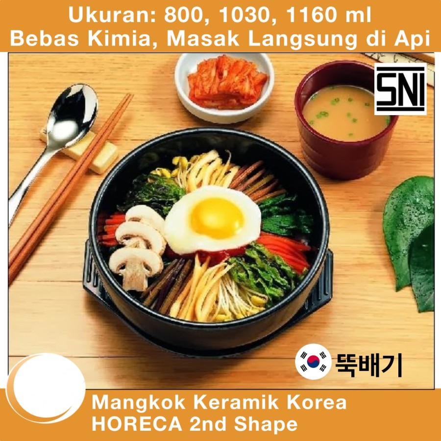 Dong Hwa Ttukbaegi Mangkok Keramik Korea Ceramic Bibimbap Dolsot HORECA 2nd