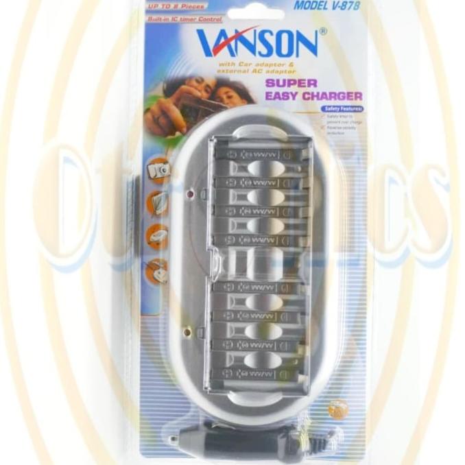 Vanson Charger Baterai V-878 Charger Batery AA - AAA otron1c5 Segera Dapatkan