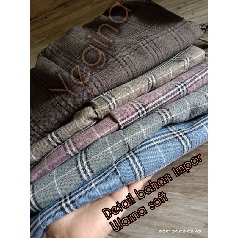 CELANA BAHAN JUMBO &amp; EXTRA JUMBO panjang wanita kotak model Baggy bisa cod.celana kerja