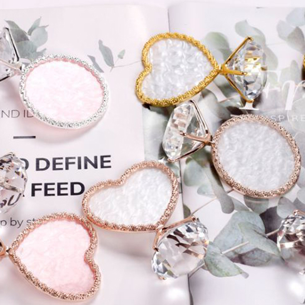 Mxbeauty Holder Display Kuku Palsu Portable Bentuk Bulat Bahan Plastik Untuk Nail Art