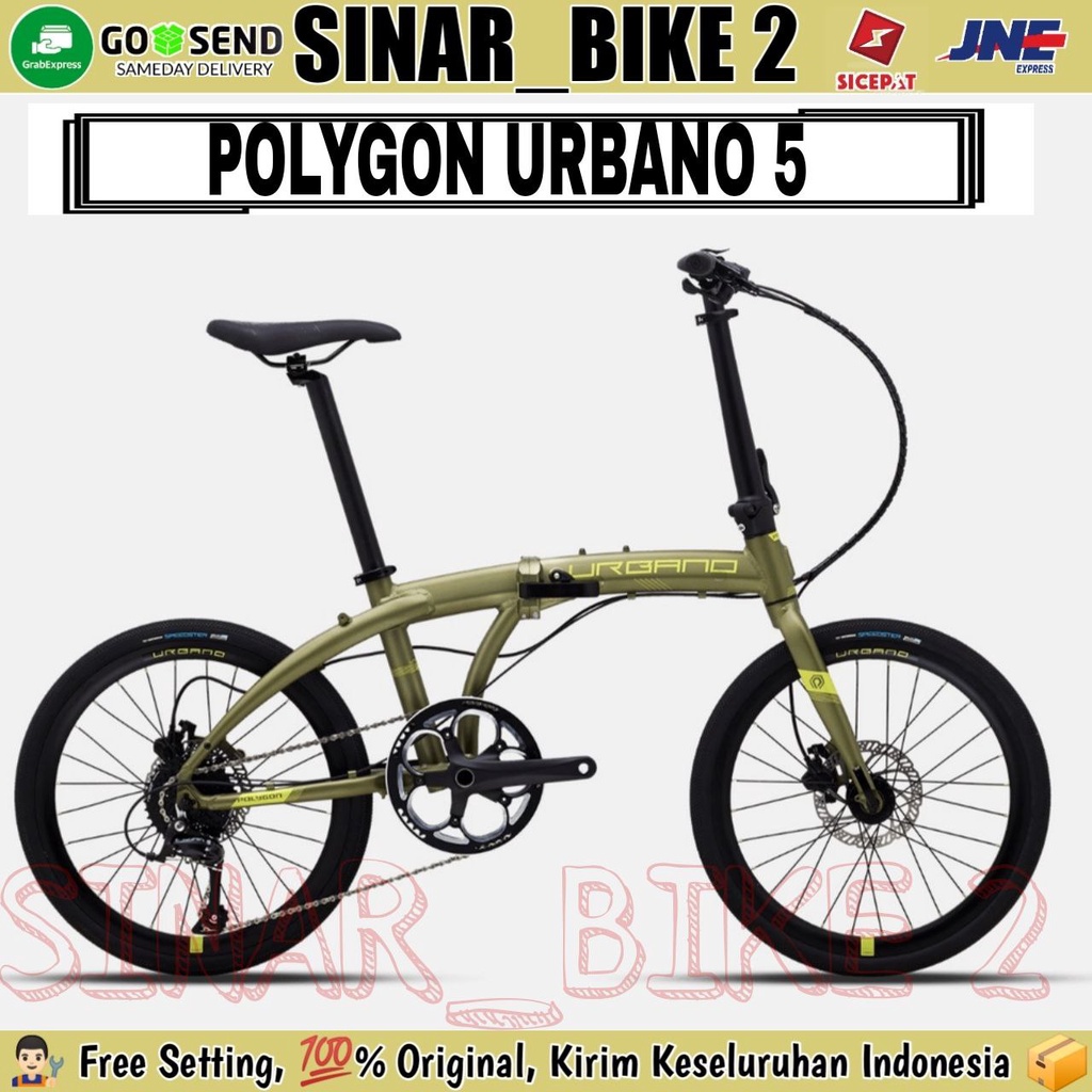 Sepeda Lipat 20 inch POLYGON URBANO Alloy 9 Speed Rem Cakram