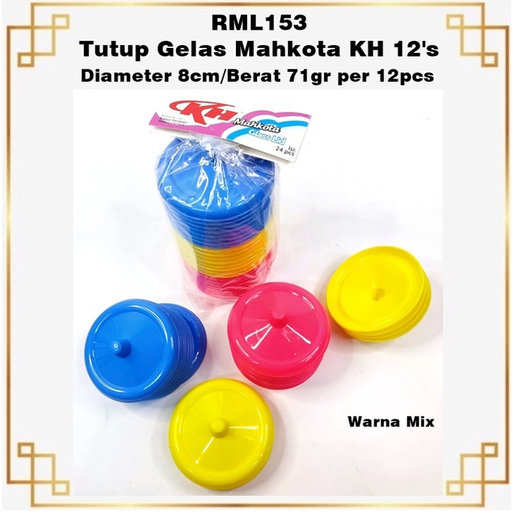 Tutup Gelas 8cm Mahkota KH 12's