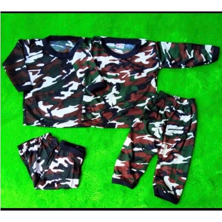 Setelan Anak ARMY PP | Laki laki | M-L-XL | Perkiraan Usia 1 - 4 TAHUN | MOTIF ARMY | Panjang