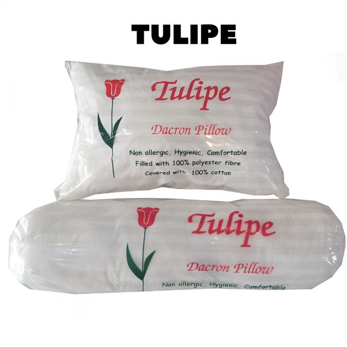 Set Perlengkapan Kamr Tidur Bantal Guling Tulipe Bahan Dacron Lembut dan Empuk
