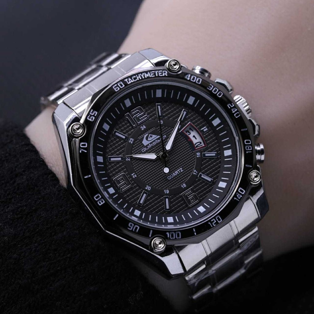 JAM TANGAN PRIA QUIKSILVER TANGGAL STAINLESS