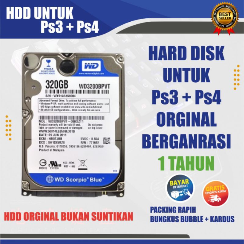 HDD LAPTOP 320GB / HARDISK LAPTOP 320GB / HARD DISK NOTEBOOK 320 GB / Orginal Bergaransi