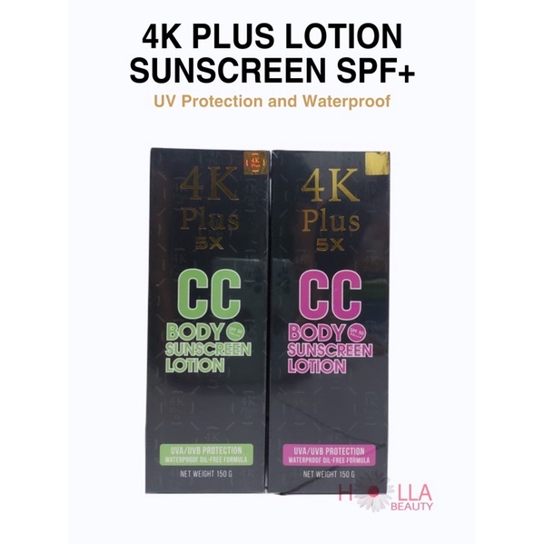 4k Plus 5X CC Body Sunscreen Lotion SPF50PA+++/sunscreen/lotion