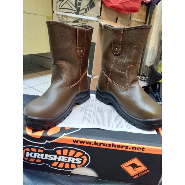 Sepatu Safety Krushers Black /Krusher TEXAS Brown Original