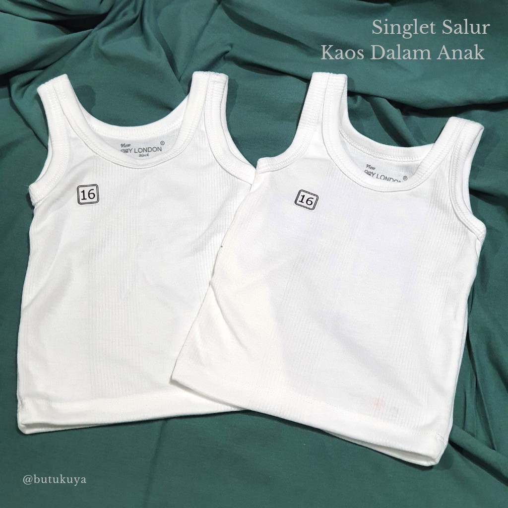 Singlet Salur Boy London Putih Polos