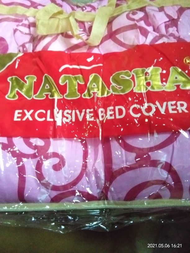 Promo [ Cod ] Natasha Bad Cover Lengkap Dengan Sprei King Size 180x200 Terlaris Free Ongkir