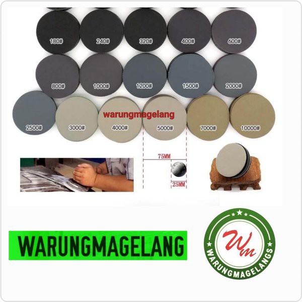 MURAH MERIAH Amplas Bulat velcro backing 3 Inch 800-10000 Grit Basah Kering