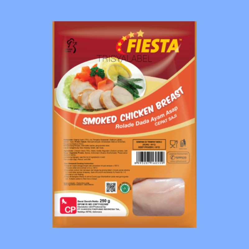 

250gr Fiesta Smoked Chicken Breast | Frozen Food | TRISYALABEL