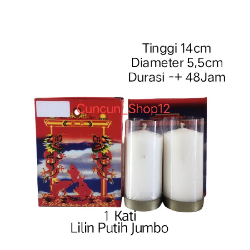 Lilin Puja Sembahyang Putih Jumbo 1kati