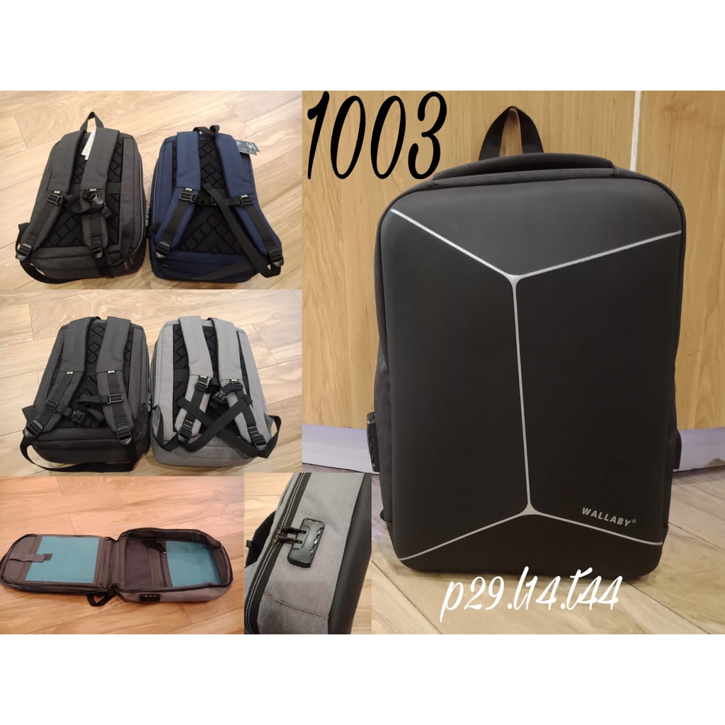 11.11    TERMURAH TAS RANSEL LAPTOP / BACKPACK WALLABY IMPORT (1003-1006) #Shopeehaul