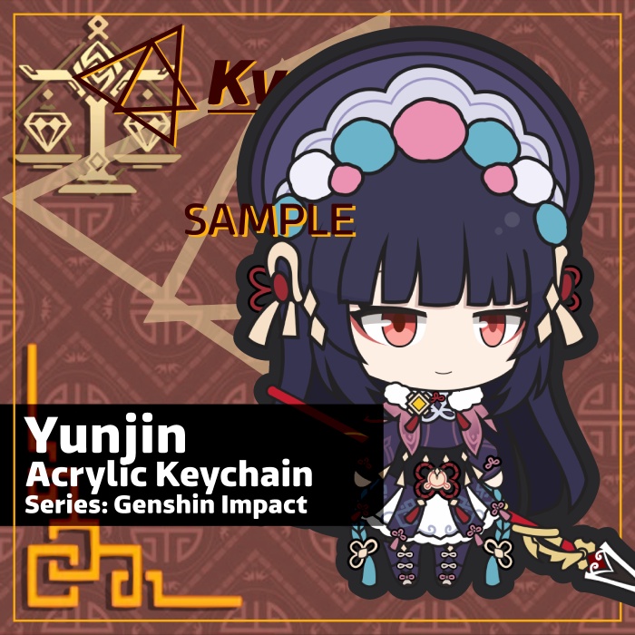 Keychain Genshin Impact Yunjin
 | KyraMerch Anime Fanmerch Dealer