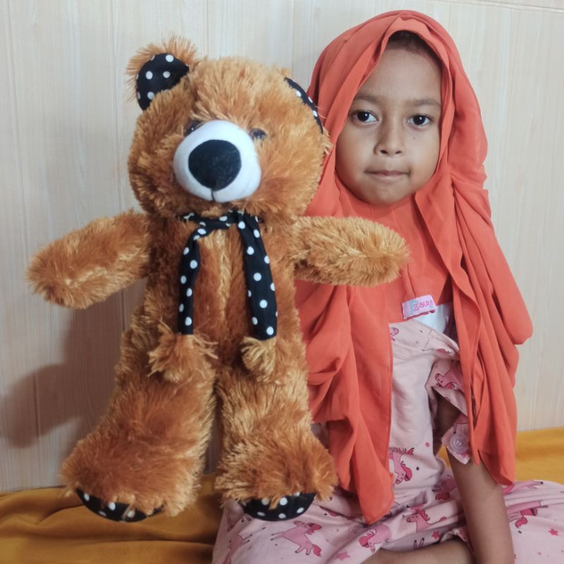 boneka Teddy bear syal M MURAH 38CM