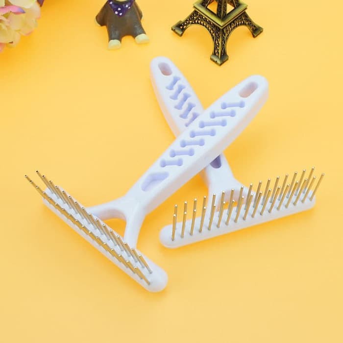 Sisir Grooming RK-01 Untuk Kucing dan Anjing Comb Cat Dog Pet Groom Putih Jarang