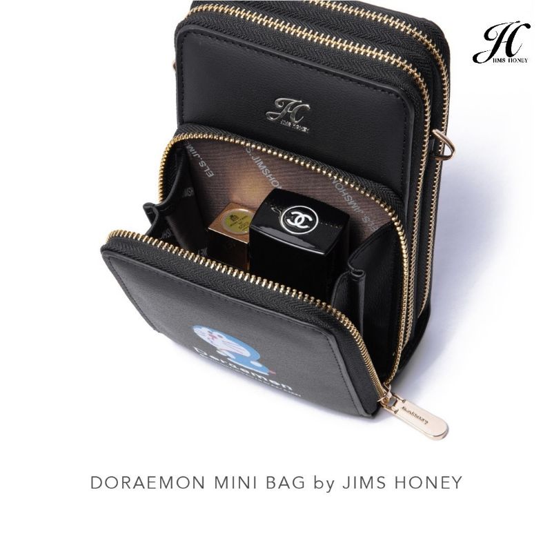 JIMS HONEY DORAEMON MINI BAG ORI TAS SELEMPANG WANITA KECIL IMPOR FASHION CEWEK KOREA TEMPAT HP BOX LUCU