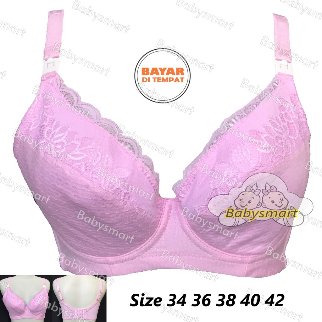 Babysmart - BH / Bra Ibu Menyusui/Nursing BRA 94916 Dengan Kawat Tanpa Busa CUP BESAR Kaitan 3