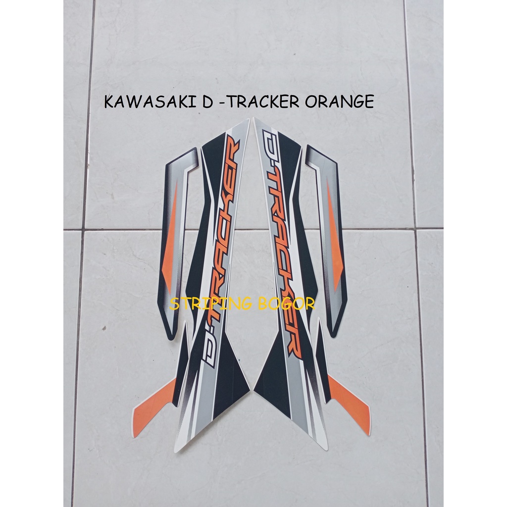Stiker Striping Lis Motor Kawasaki KLX Dtracker Orange