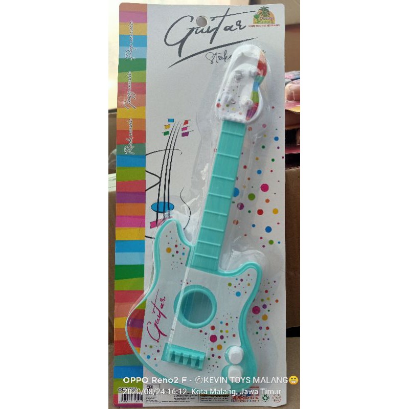 WJS 027 / OCT 306 Gitar mini petik mainan anak edukasi panjang 27cm kevin toys malang murah dan terlengkap